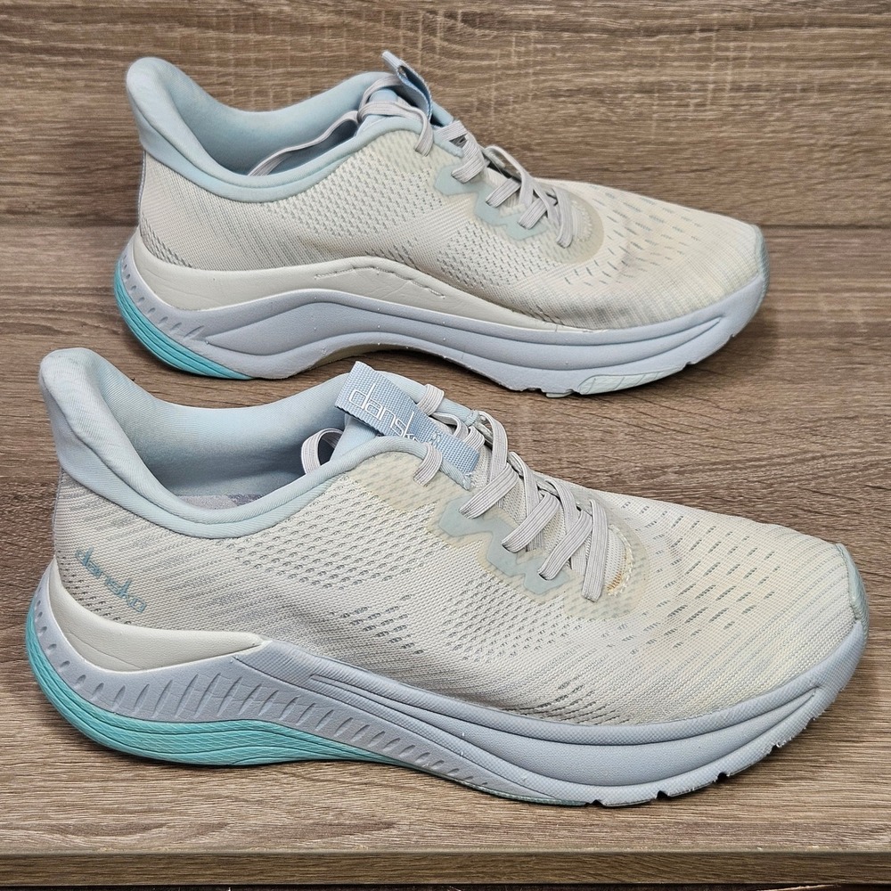 Dansko Neely Light Blue Grey Mesh Athletic Walking Sneakers Womens 37 4207011934